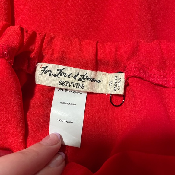 For Love and Lemons Red Rosette Lingerie Sheer Set RARE! S/M - Picture 5 of 6